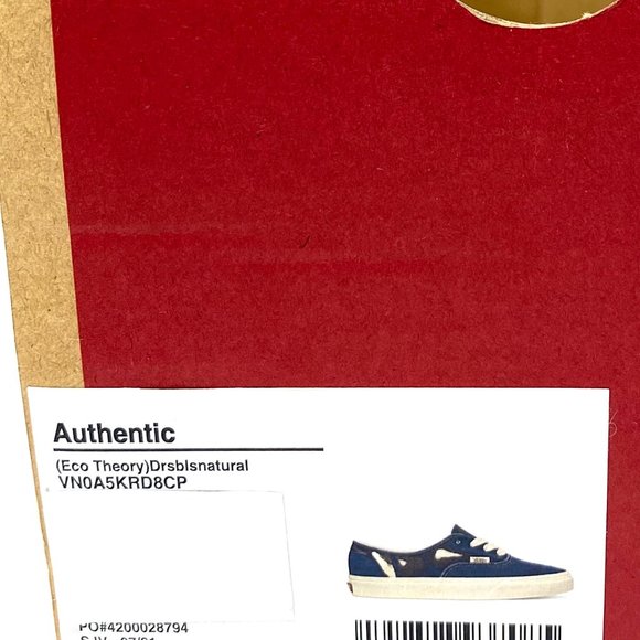 Vans Authentic Low Top Shoes Women's Size Skate Blue White Canvas VN0A5KRD8CP - Picture 9 of 10